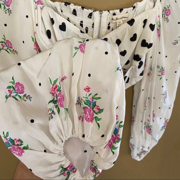 For Love & Lemons Lucia Set Floral Heart XS/S NWT - Picture 7 of 16